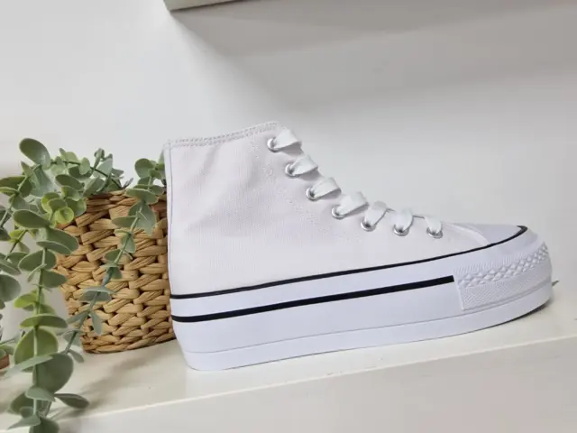Bota Lona Triple Blanca